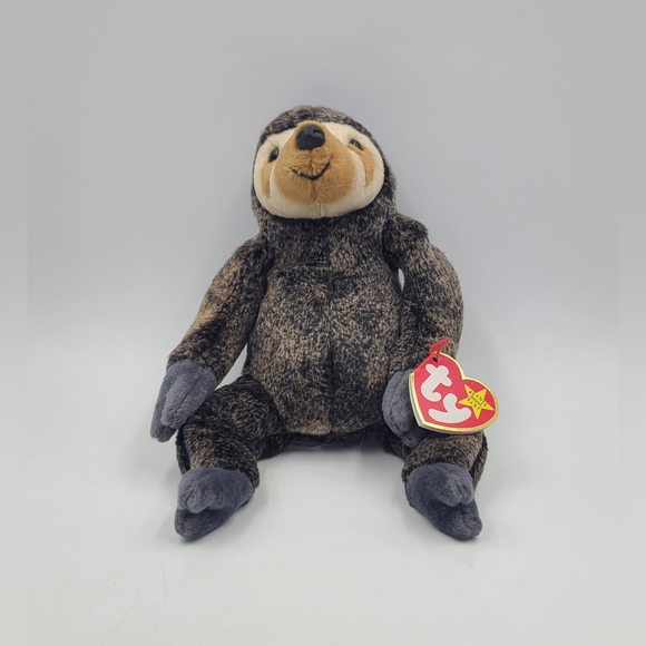 TY Beanie Baby Slowpoke Sloth, Extremely Rare, Retired, All Tag Errors, Mint - Picture 1 of 4